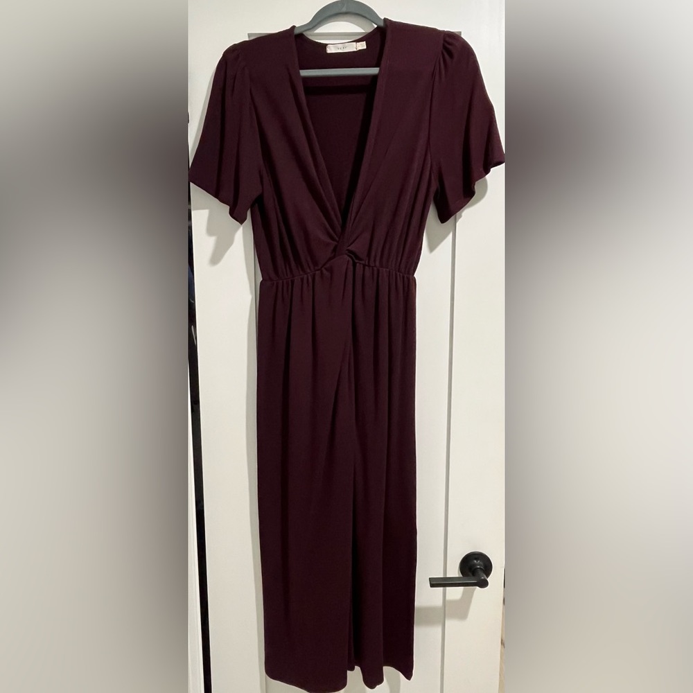 Lush - fall dress in burgundy wine.